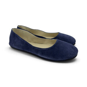 French Sole Sloop Ballet Flats Women's 7.5 M Navy Suede Made in Italy fs/ny
